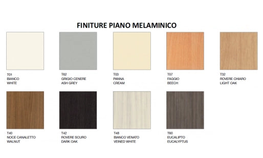 Armadio metallico per ufficio con ante in legno verniciato cm. 180x45x155h