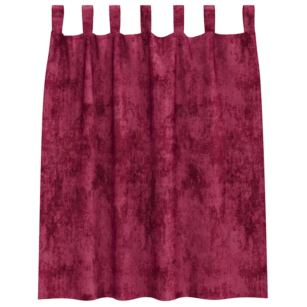 Tende in Velluto 2 pcs Rosso Vino 140 x 140 cm Velluto 4107713