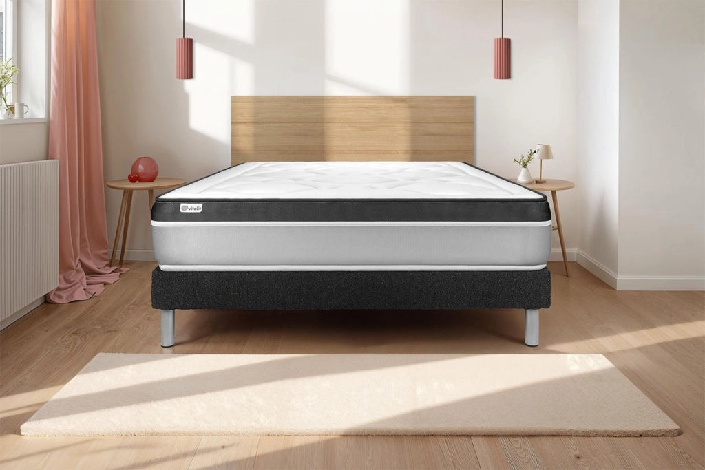 Letto con materasso VITAL ERGO 130 x 200 cm Rete Kit Nero