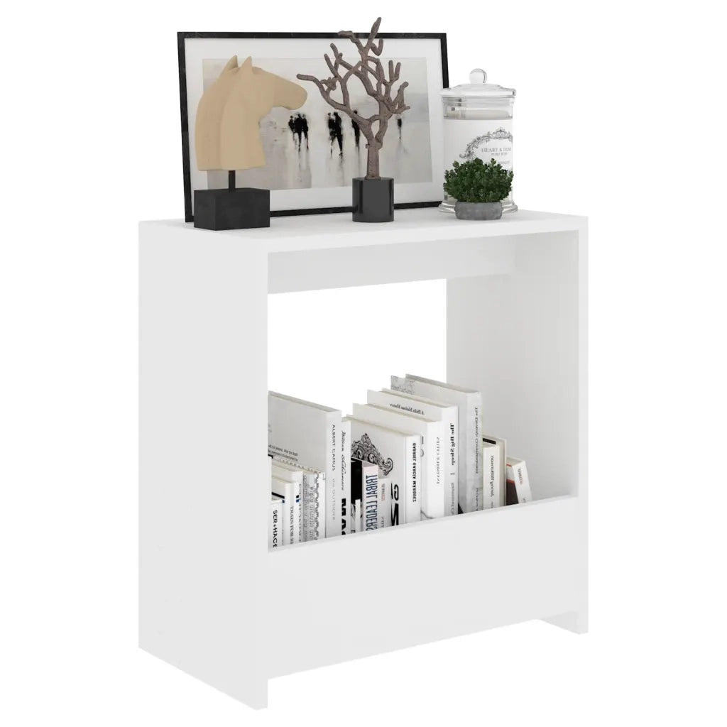 Tavolino | Tavolo laterale Bianco 50x26x50 cm in Legno Multistrato