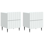 Armadio da Notte con cassetto 2 pcs Bianco 43 x 34,5 x 49,5 cm