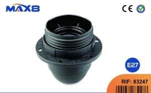 PORTALAMPADA E27 FILET NERO+ GHIERA BLISTER