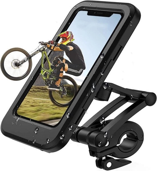 Supporto per smartphone per bicicletta - Supporto per smartphone acqua resistente touchscreen - 360° girevole supporto universale - Adatto per smartphone fino a 6.7 pollici