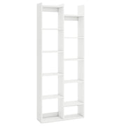 Libreria con kit anti-ribaltamento di stoccaggio a forma di albero-Libreria per casa e ufficio a 12 ripiani Bianco