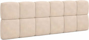 NUAGE velluto beige 160 cm testata sospesa trapuntata