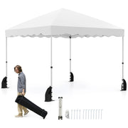 Tenda a baldacchino pop-up 3 x 3 M per feste per feste eventi commerciali, Rifugio da patio pieghevole con borsa con ruote Bianco