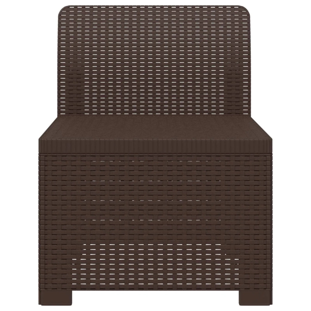 Divano da esterno-Divano da Giardino a 1 Posto Aspetto Rattan PP Marrone 846462