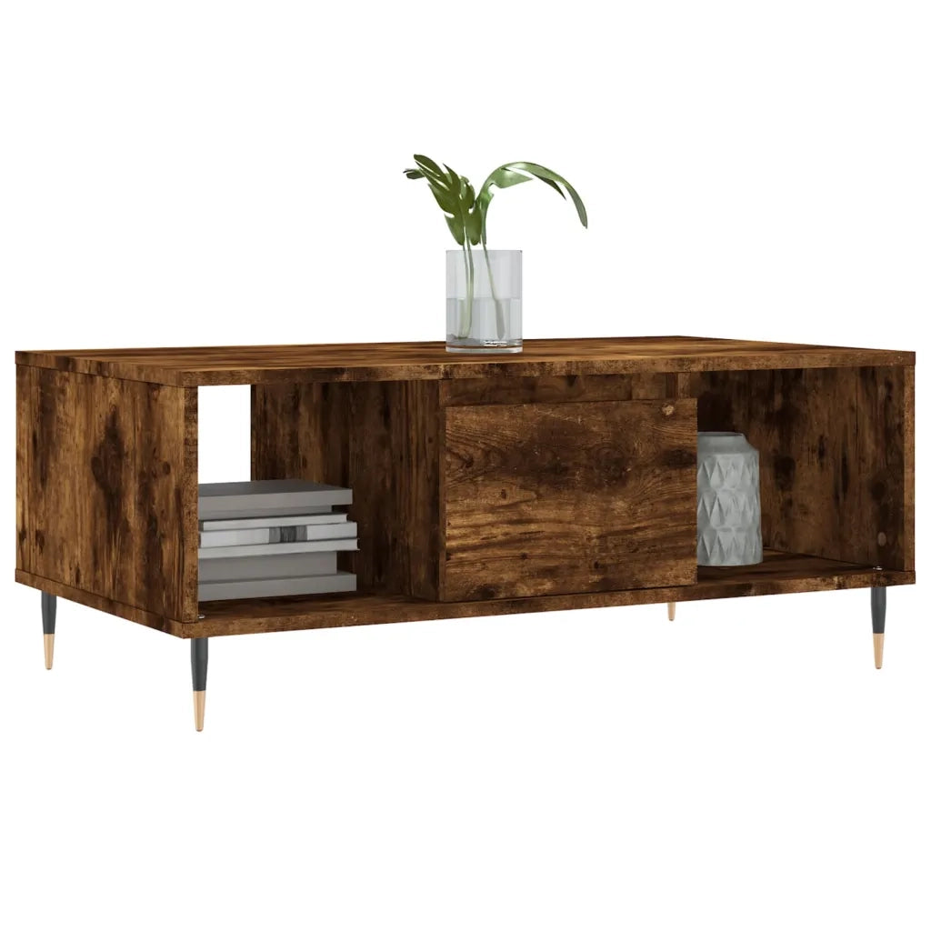 Tavolino da salotto | Tavolino da caff¨¨ | Tavolino da Soggiorno Rovere Fumo 90x50x36,5 cm Legno Multistrato