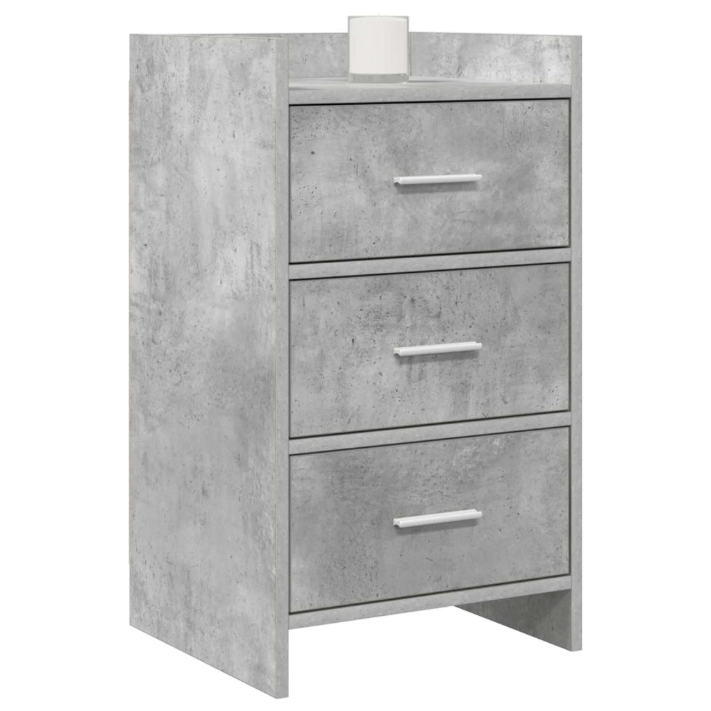 Comodini Grigio Cemento 40 x 36 x 70 cm Legno ingegnerizzato 8011030
