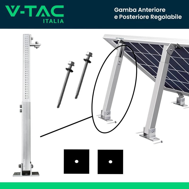 Kit Gamba Anteriore e Posteriore Regolabile H420-700mm/15°-30° Per VT-450 VT-545 SKU-11386