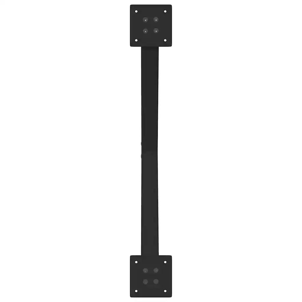 Gambe per tavolo da pranzo a forma di X 2 pz nere 70x(72-73) cm in acciaio 4012916