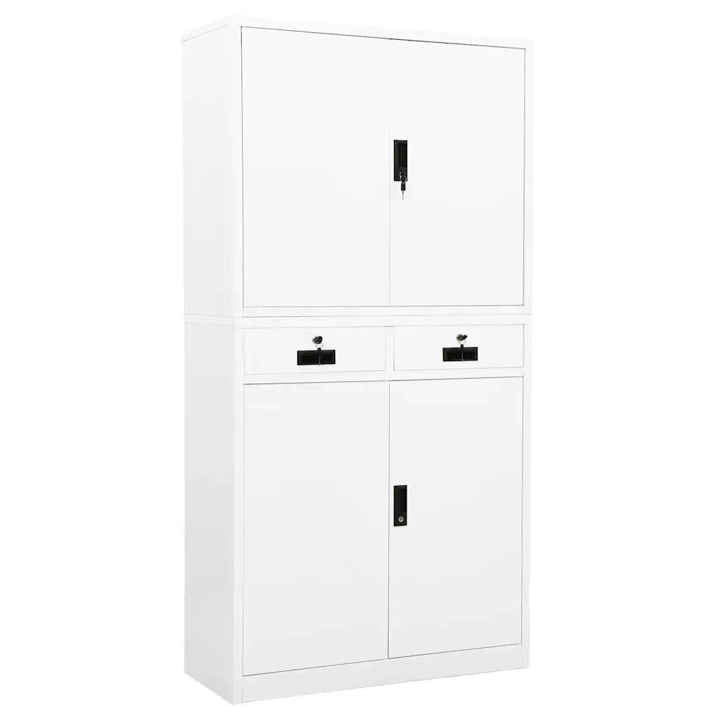 Armadio per Ufficio Bianco 90x40x180 cm in Acciaio cod mxl 37849
