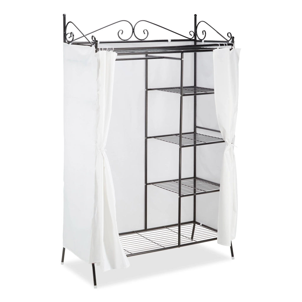 Appendiabiti con coperchio 172 cm metallo nero 13_0001960