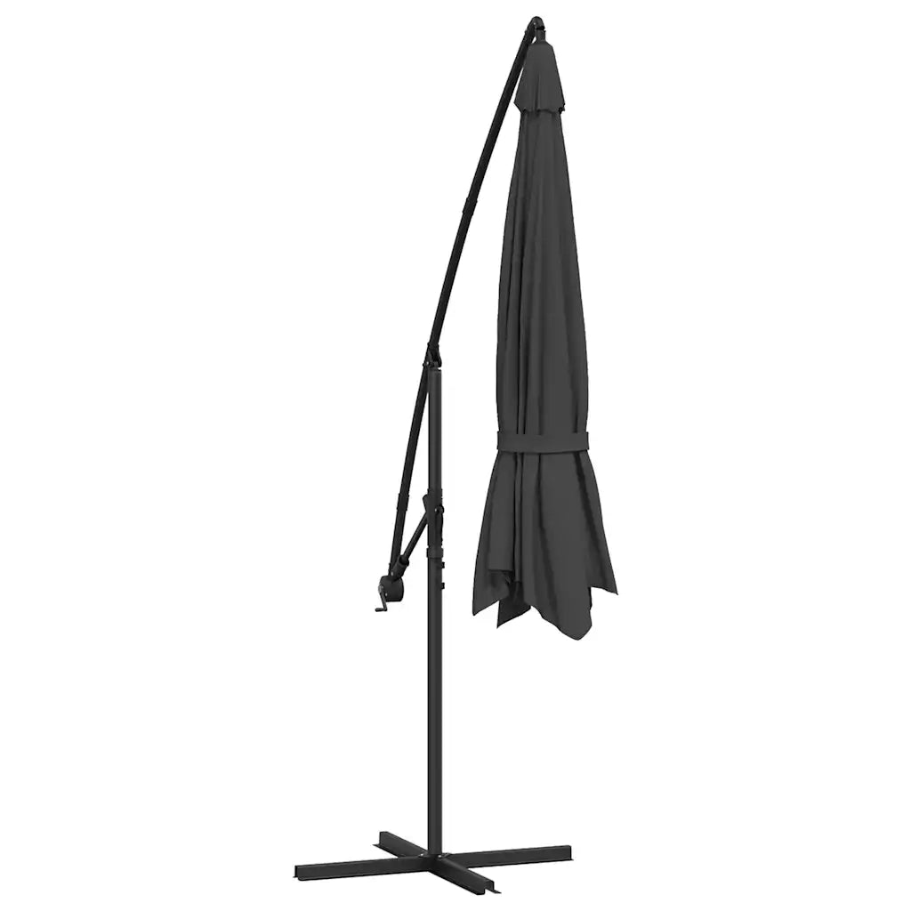 Ombrellone a Sbalzo-Ombrello da giardino Palo in Alluminio 350 cm Antracite