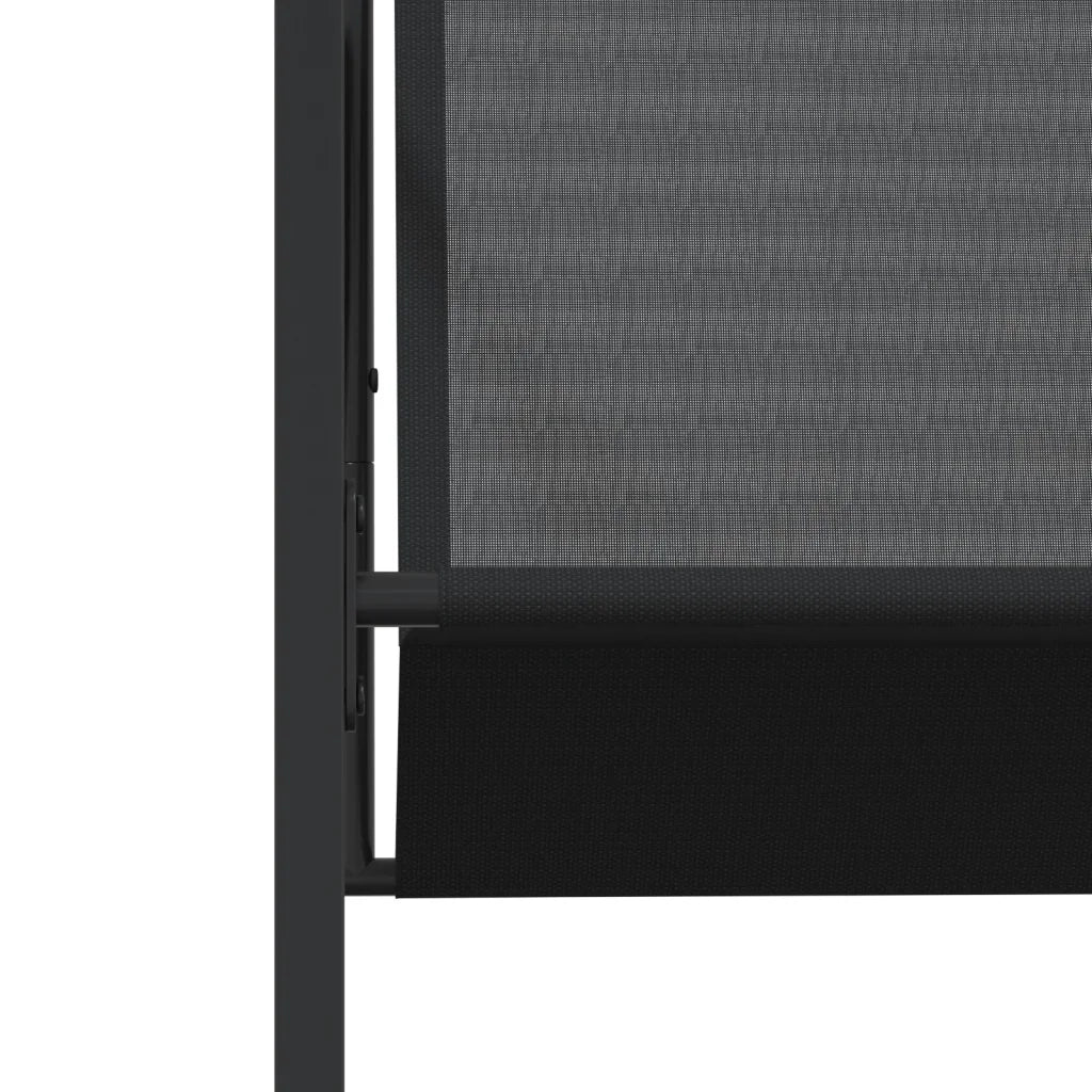 vidaXL Set da Pranzo da Giardino 9 pz Nero in Textilene