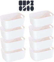 Set di 3 Scatole di Stoccaggio in Plastica - Dimensioni 20x14x7 cm, 25x18x10 cm, 30x20x12 cm - Organizzatore per Bagno e Cucina