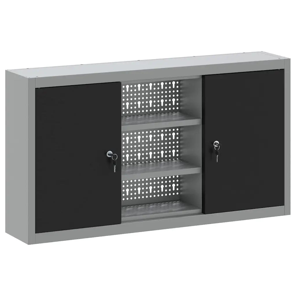 Mobile per attrezzi con blocco Nero e Grigio 100 x 20 x 55 cm CFW9989899