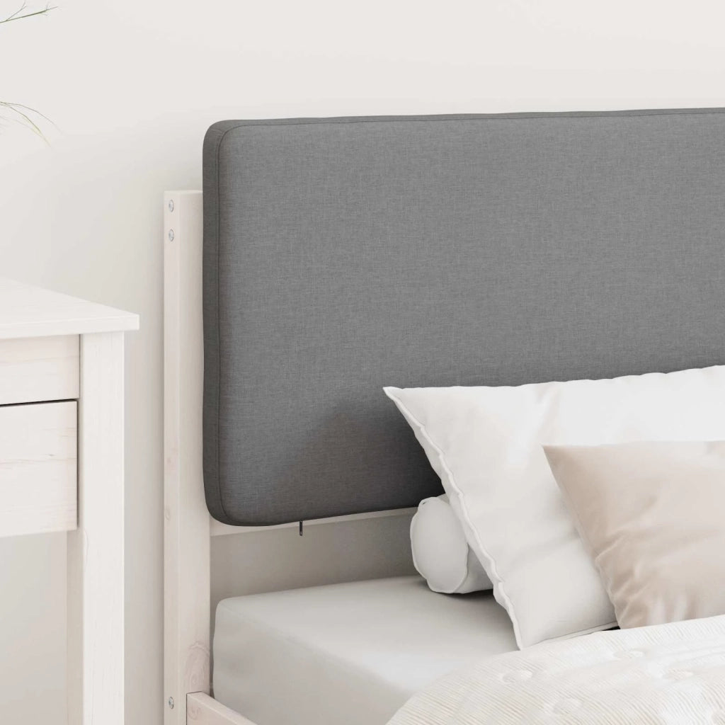 Letto con Testiera Rivestita Grigio chiaro 90 x 200 cm