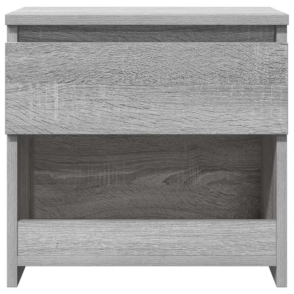 Set di 2 Comodini | Armadio da Notte | Mobiletto da notte Rovere Grigio 40x30x39 cm Legno Ingegnerizzato