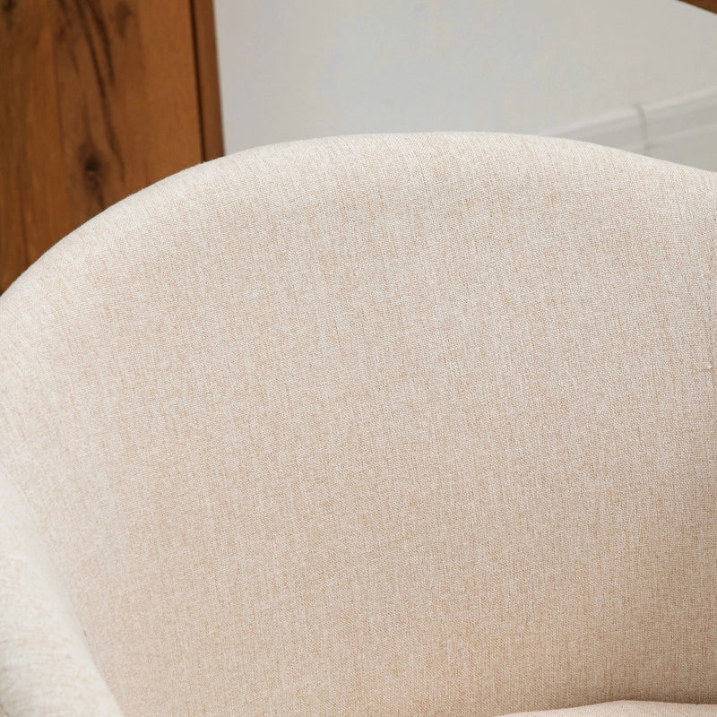 Set di 2 sedie da pranzo imbottite beige con struttura in metallo, design stile nordico e piedini regolabili