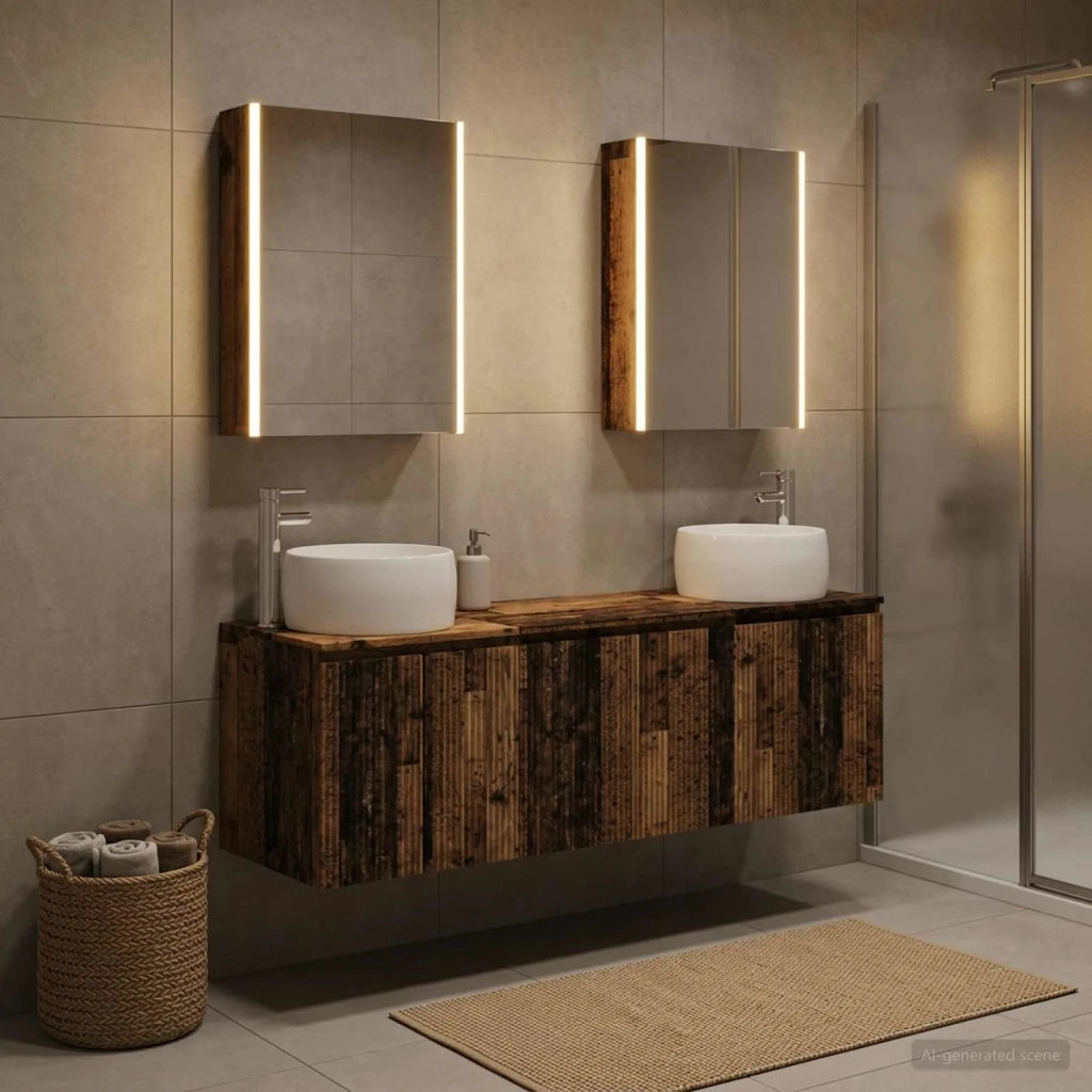 Set di Armadi da Bagno 5 pcs Legno antico Legno ingegnerizzato 3406533