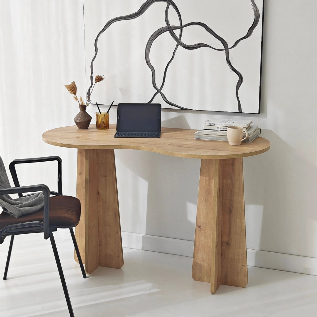 Scrivania "infinita" in legno 120 x 60 x 75 cm - Rovere zaffiro