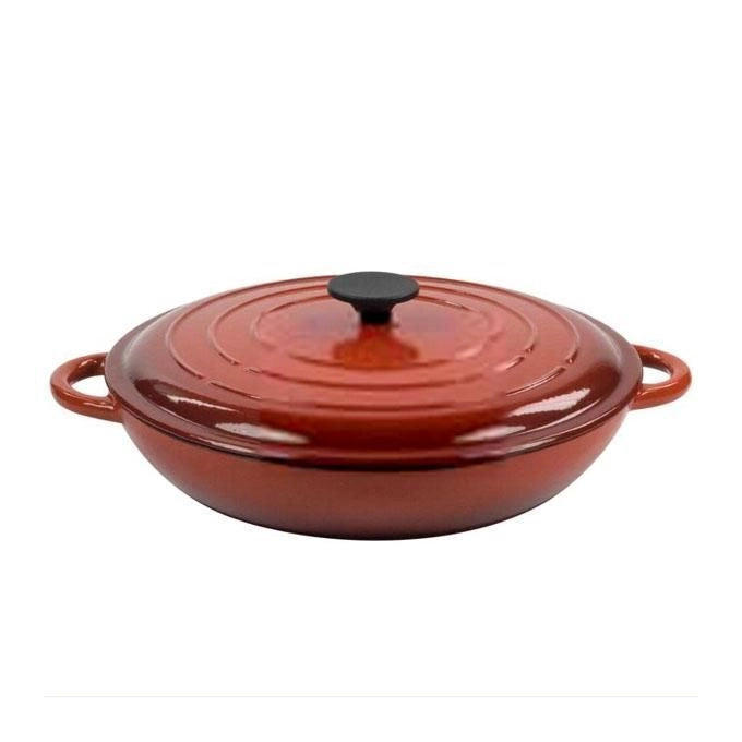 ILSA Tegame in Ghisa Smaltata Rosso con Coperchio Art. 404 Antiaderente
