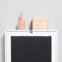Tavolo Scrivania Pieghevole a Muro con Lavagna, 60x94.5x147cm, Bianco e Nero