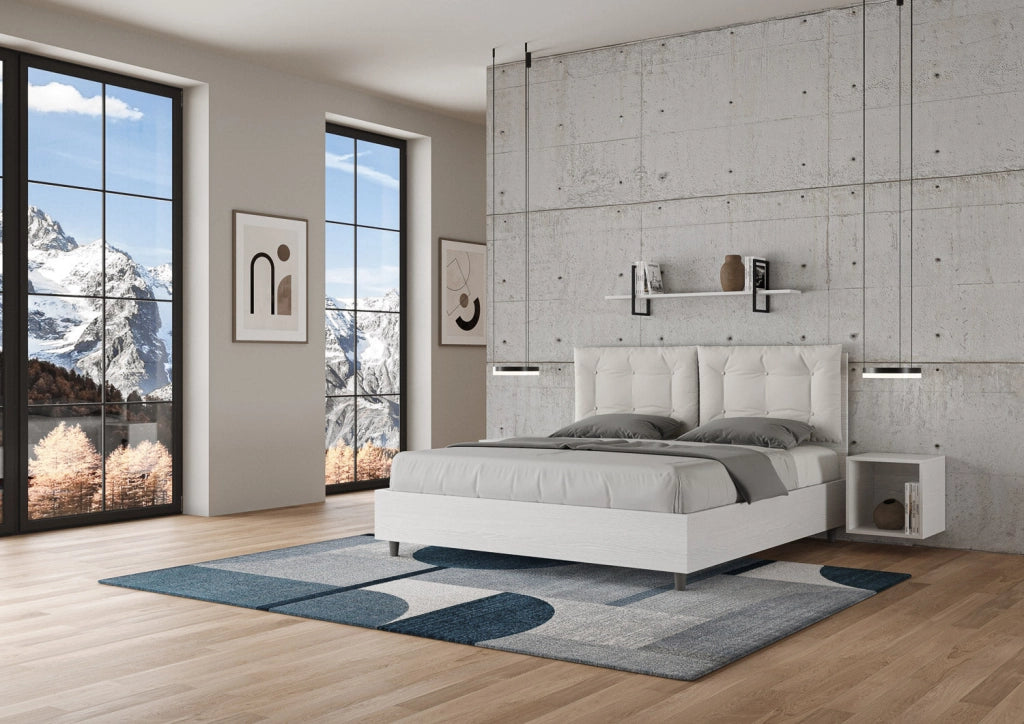 Letto Matrimoniale 160x190 cm Senza Rete Annalisa Egos Bianco
