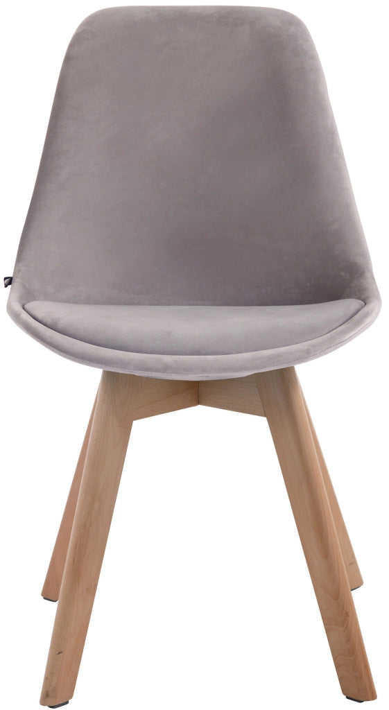 Sedia Borneo in velluto grigio,natura