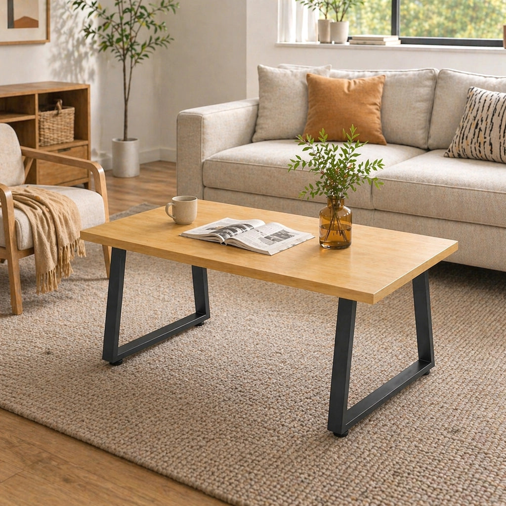 Gambe da tavolo in acciaio ¨C zephmum ¨C nero 60x43 cm