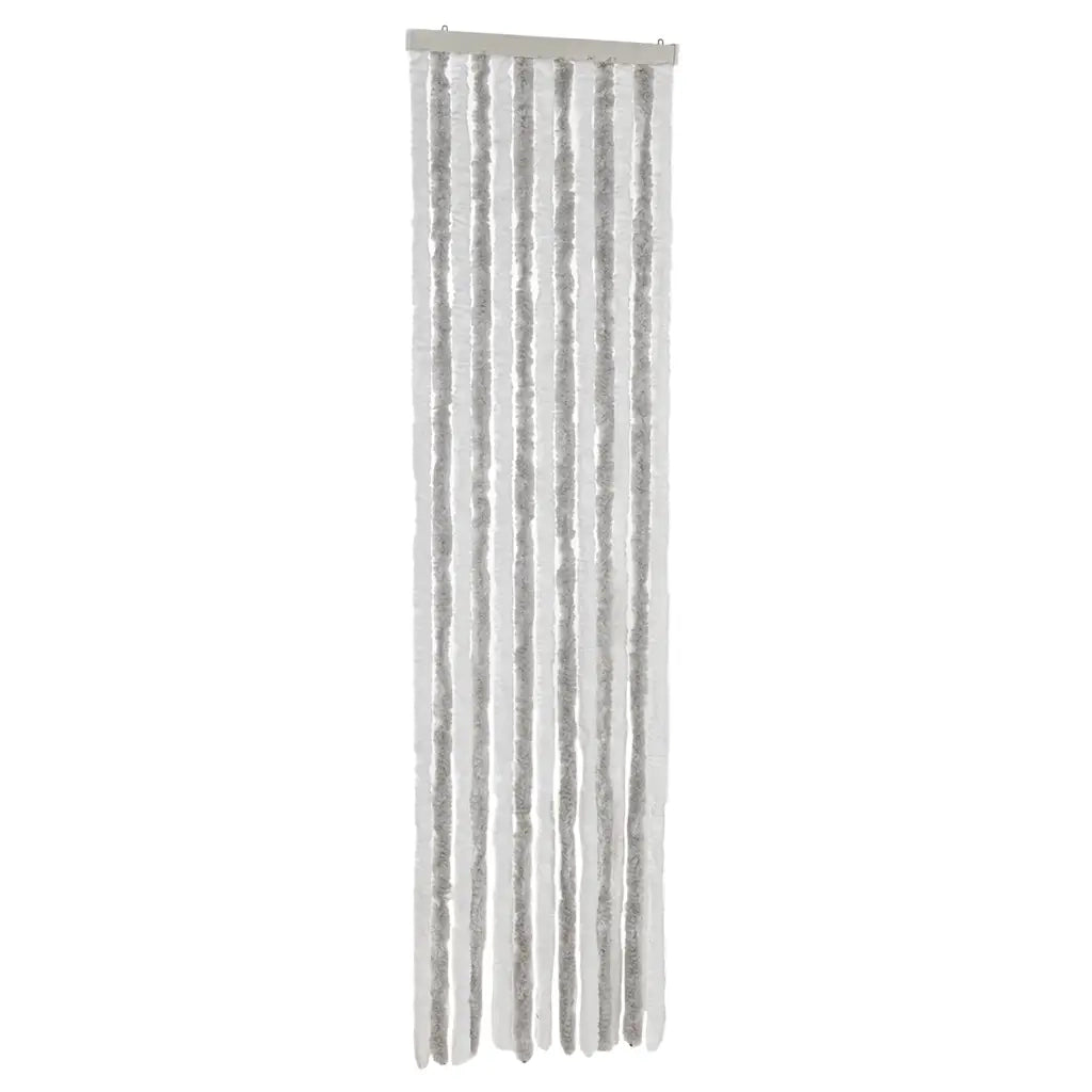 Tenda Antimosche Grigia Chiaro e Bianca 56x200 cm in Ciniglia CFW9613911
