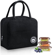 Tas termica per picnic, tazza portatile per il lavoro, scuola, viaggio, ufficio e picnic (nero)