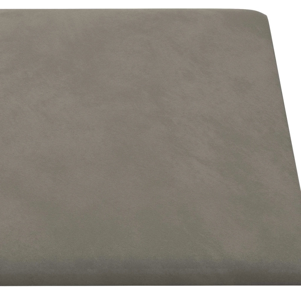 Testiera da Parete 12 pcs Grigio chiaro 90 x 15 cm Velluto 4008361