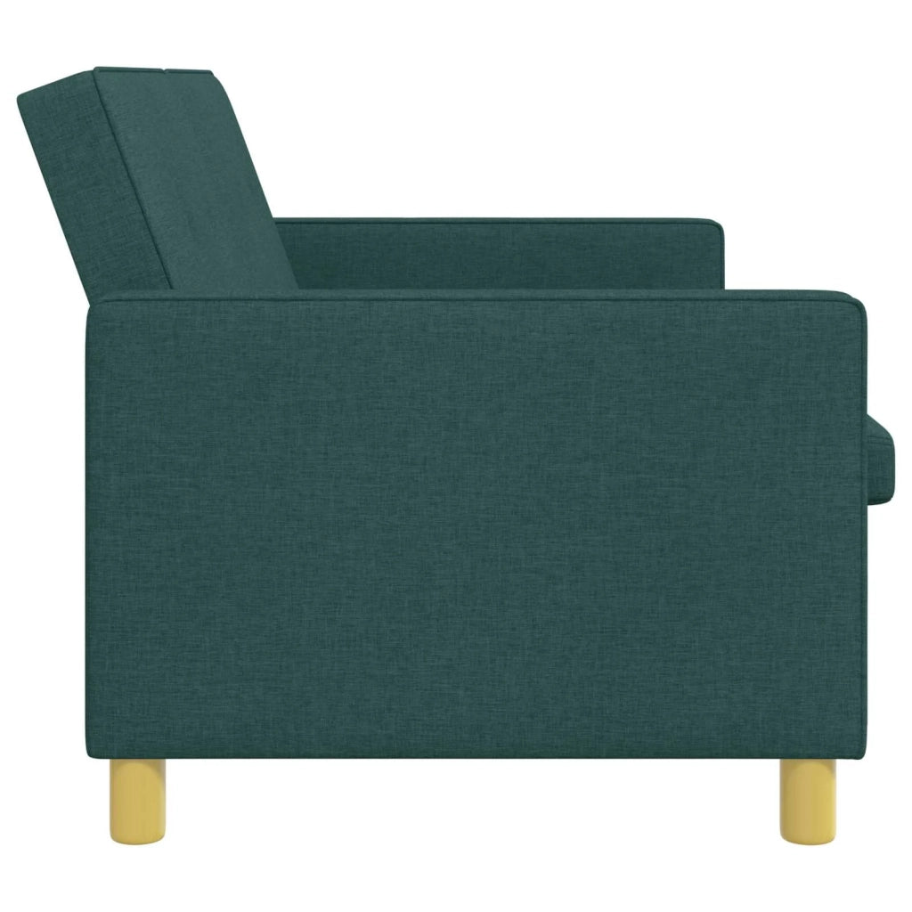 Divano Letto Estraibile Verde Scuro Tessuto