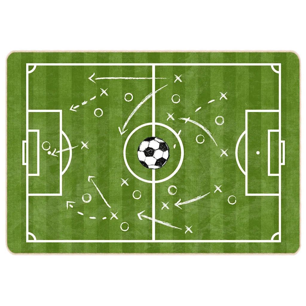 Tappeto del soggiorno | Tappeto Bambini Verde 160x230 Campo Calcio Lavabile