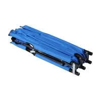 Letto da campeggio doppio pieghevole per 2 persone fino a 136 kg 193 x 125 x 40 cm poliestere Oxford metallo blu