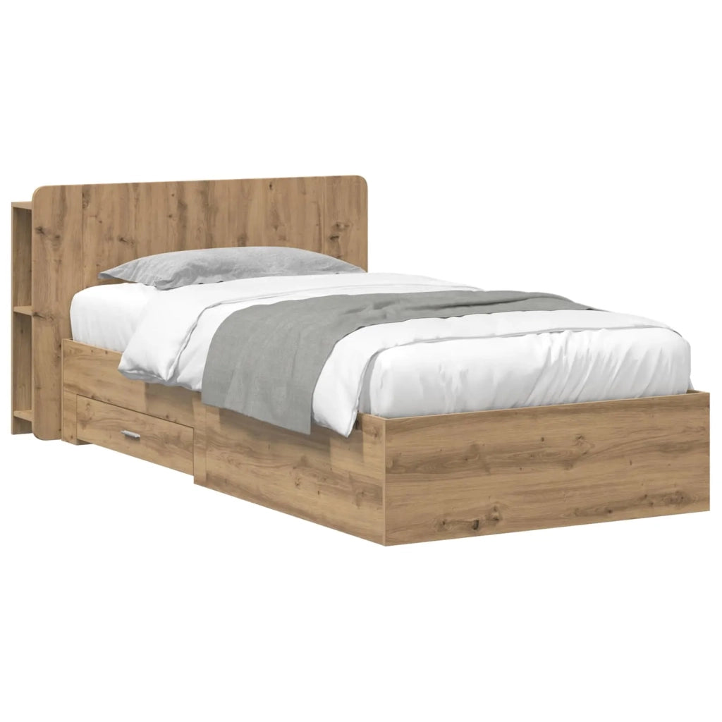 Telaio del letto con storage Rovere Artigianale 80 x 200 cm
