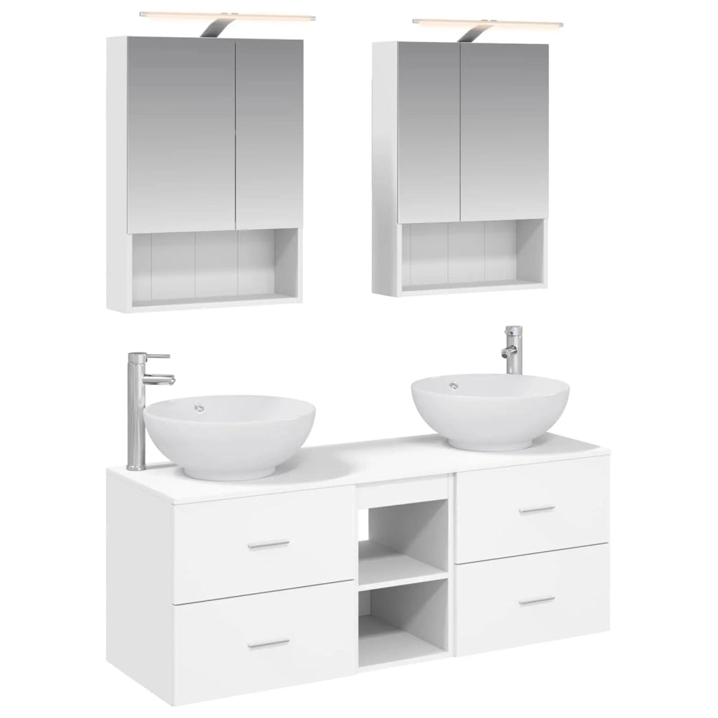 Set di mobili per il bagno 5 pcs Bianco 3406959