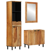 Set di mobili per il bagno con cassetto con porta 3 pcs Marrone 3310013