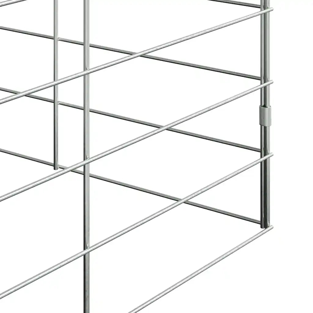 Gabbia per Conigli Argento 100 x 100 x 210 cm Acciaio zincato