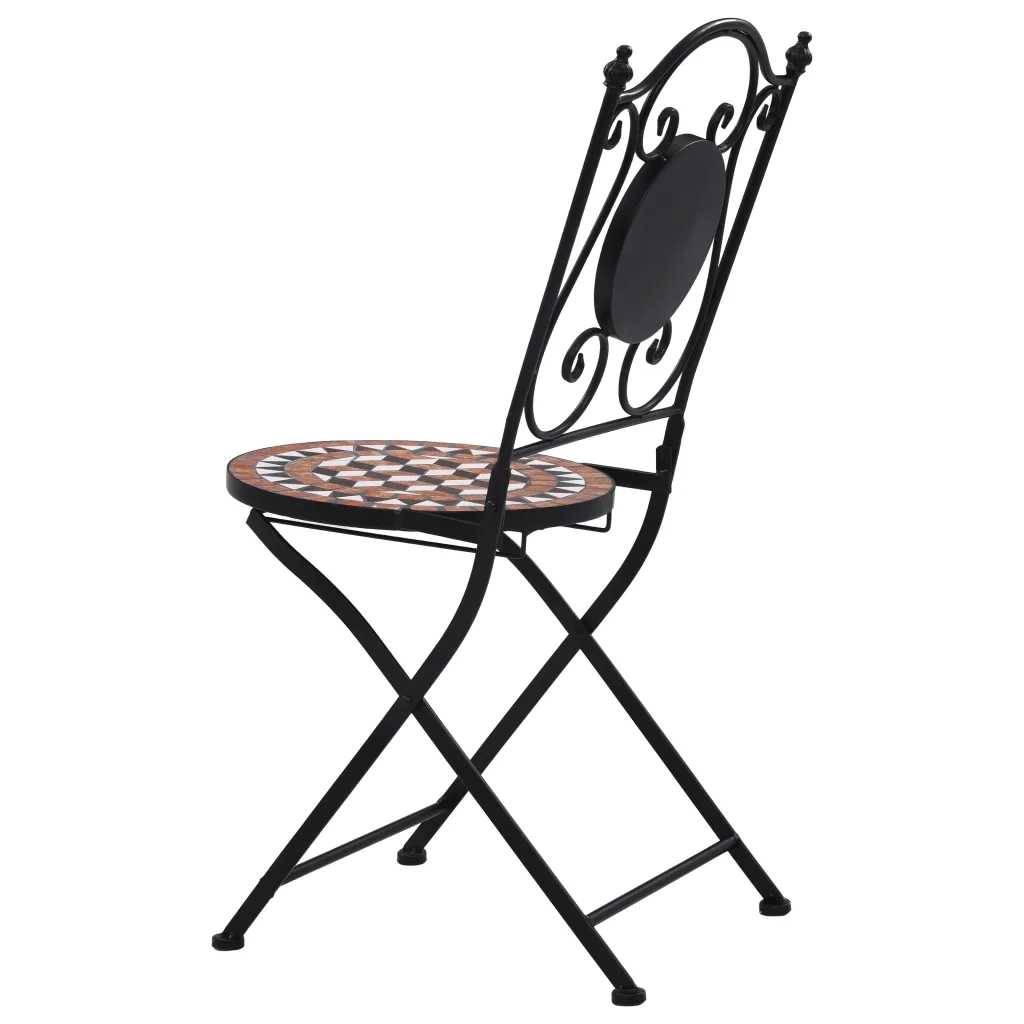 Set Bistr¨° 3 pz | Set Salotto da Giardino con Mosaico in Ceramica Terracotta