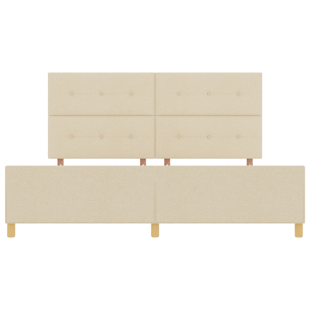 Letto  Crema 200x200 cm in Tessuto
