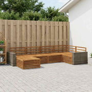 Set di divani da esterno 6 pz Naturale 3383577