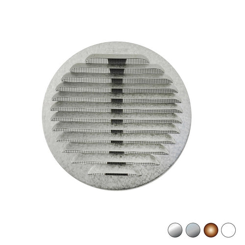 GRIGLIA TONDA IN METALLO CON MOLLE E RETE D.80-140 MM- Alluminio Zincato- FIRST- pezzi 1