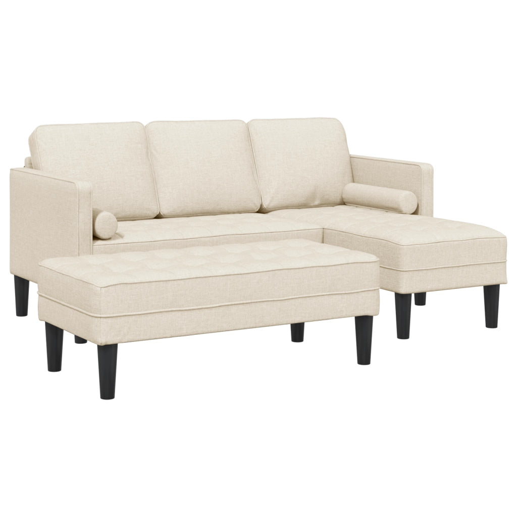 Set di divani 2 pezzi con cuscini in lino