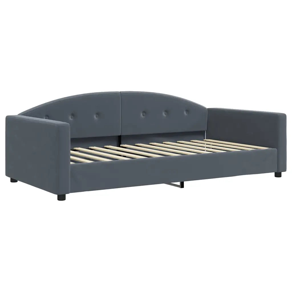 Divano Letto con Letto Estraibile-Sofa Letto-Daybed Grigio Scuro 100x200 Velluto 265325