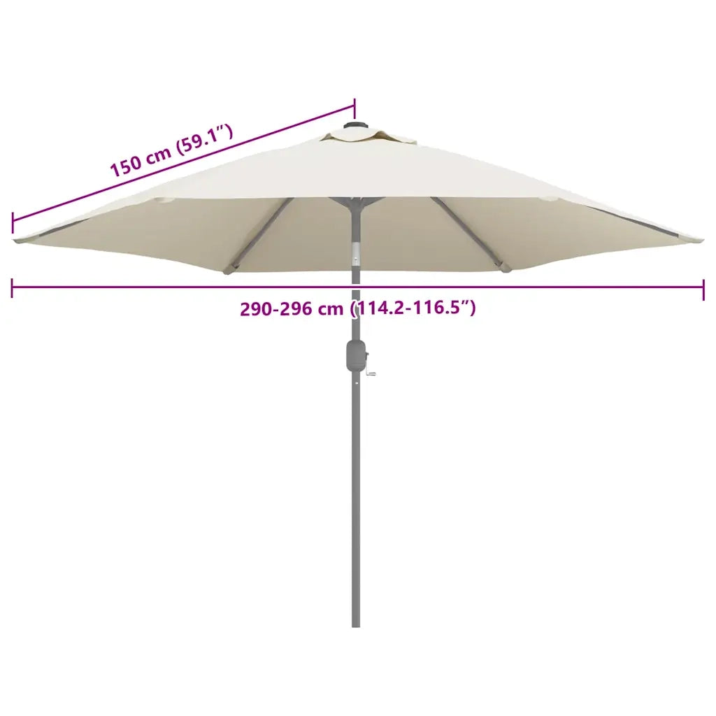 Telo di Ricambio per Ombrellone Bianco 300 cm CFW5214328