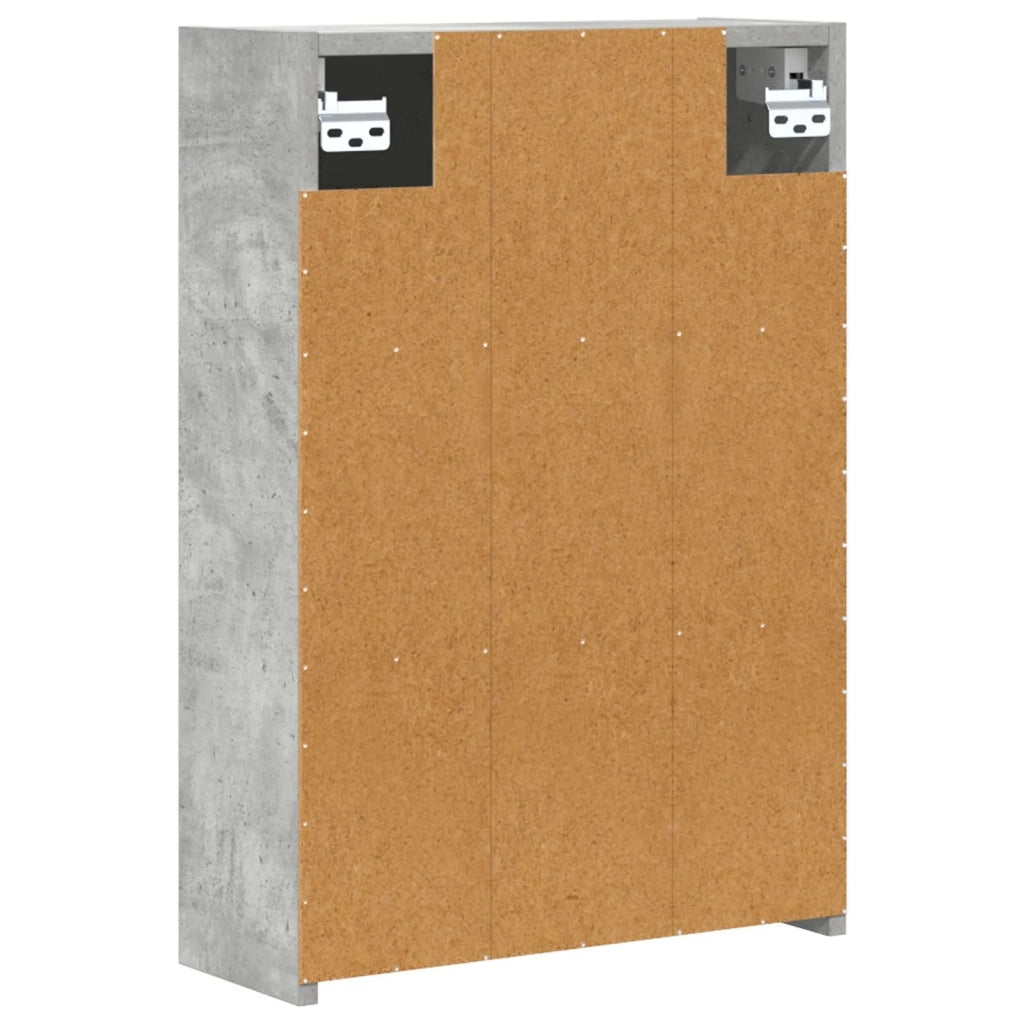 Mobiletto per specchio da bagno con lo scaffale Grigio cemento 889138