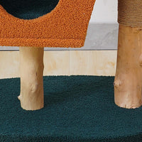 Fudajo Albero tiragraffi 114 cm con pelliccia e tronchi in legno di pero